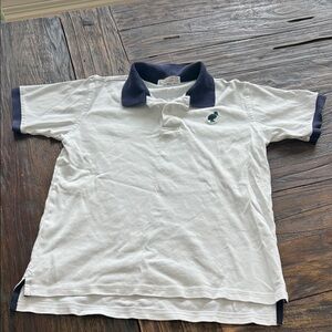 The Beaufort Bonnet Company White Polo with Navy Collar